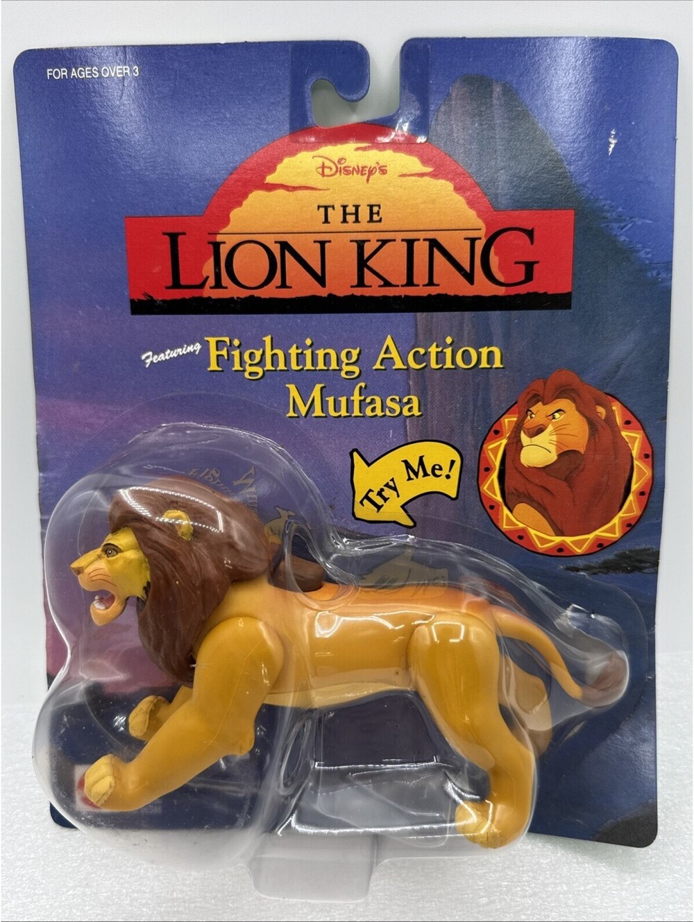 Vintage 1994 Mattel Disney The Lion King Fighting Action Figure Mufasa Arcotoys